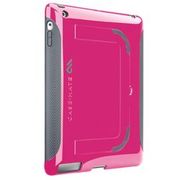 CM013588 iPad2用 シームレスハイブリッドタフケース ポッフ ピンク/クールグレイ