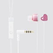 iPhone用ステレオヘッドホンマイク EAR DROPS TIARA ビビッドピンク EHP-IPAN120PNV