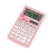 RH GIRL(アールエイチガール) 電卓12ケタ ハンディー プレシャスドット/ピンク RHS-H9021T-P