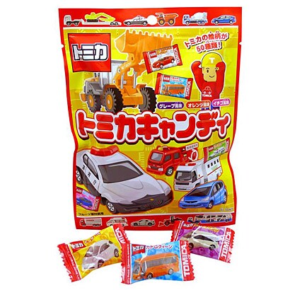 トミカキャンディ [グレープ オレンジ イチゴの3味 クイズ付き]