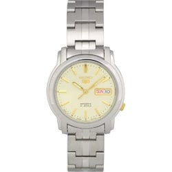 ♥️♥️♥️【最終値下】♥️SEIKO5 セイコー　自巻　シルバーゴールド　稼働 Amazon.co.jp: [セイコー5]SEIKO 5 腕時計 自動巻き バック