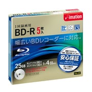 録画用BD-R 追記型 1-4倍速 片面1層 25GB 5枚 パールホワイトレーベル ガイドライン付き BDRV25BWB5P
