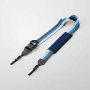 カメラ用高速伸縮ストラップ ストライプ柄 ブルー DGS-ICH003BU