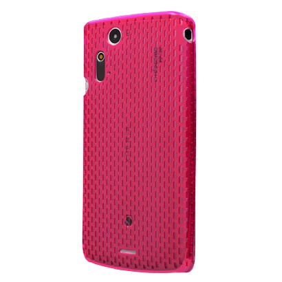 EPA03-004RD [Xperia acro（エクスペリア アクロ）用メッシュクリスタルケース クリアレッド]