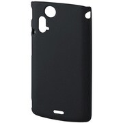 PDA-XP8BK [Xperia acro（エクスペリア アクロ） IS11S/SO-02C用 ラバーコーティングハードケース 液晶保護フィルム付 ブラック]