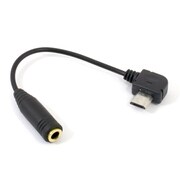 F51-micro-03BK [microUSB-φ3.5ステレオミニプラグ 変換アダプタ]