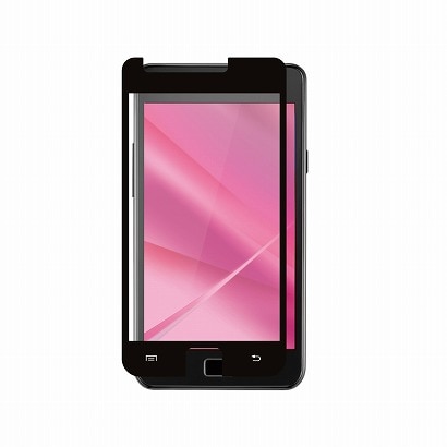 GALAXY S II（ギャラクシーエスツー） SC-02C専用 液晶保護フィルム イージーフィット/光沢タイプ ブラック BSEFGGS2BK