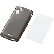 PD-SOX3UCBK [docomo Xperia TM acro SO-02C用ソフトケース 液晶保護フィルム付 ブラック]