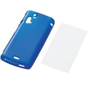 PD-SOX3UCBU [docomo Xperia TM acro SO-02C用ソフトケース 液晶保護フィルム付 ブルー]