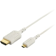 スマートフォン用HDMI-マイクロHDMIケーブル 2.0m アイボリー スリム ハイスピード イーサネット対応 3D映像対応 BSMPC04H20IB