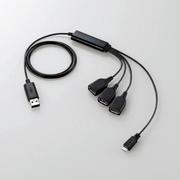 USBHUB2.0 microUSBポート付 U2H-MB410BBK