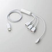 USBHUB2.0 microUSBポート付 U2H-MB410BWH