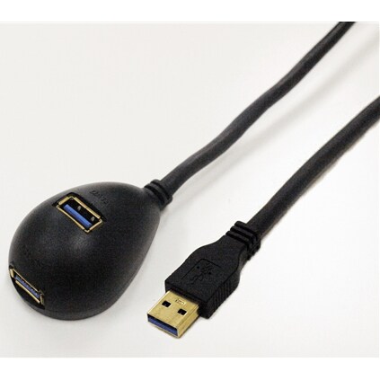 USB3.0卓上ケーブル　AtoA　1.8m USB-3018J/BK