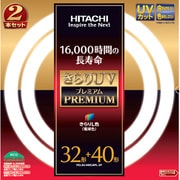 丸形蛍光灯 きらりUVプレミアム きらりL色(電球色) 32形+40形(30W+38W) 各1本いり FCL3240ELKPL