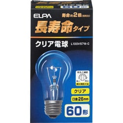 ヨドバシ.com - 朝日電器 ELPA エルパ L100V57W-C [白熱電球 長寿命