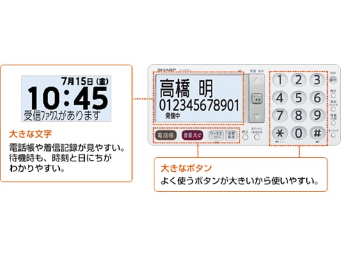 ヨドバシ.com - シャープ SHARP 普通紙FAX（子機1台） ホワイト