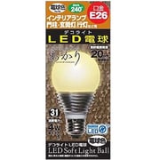 LED電球 デコライト E26口金 電球色相当 230lm JA2611B
