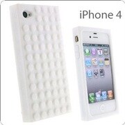 iPhone4用 ブロックシリコンケース WH