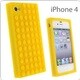 iPhone4用 ブロックシリコンケース YE