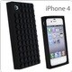 iPhone4用 ブロックシリコンケース BK