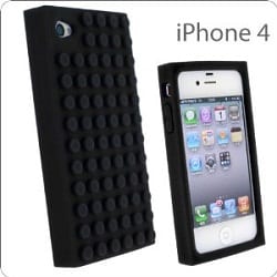 iPhone4用 ブロックシリコンケース BK
