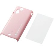 PD-SOX3PVGPNL [docomo Xperia acro SO-02C用 シェルカバー 液晶保護フィルム付 ライトピンク]