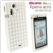 ブロックシリコンケース Xperia acro用 WH