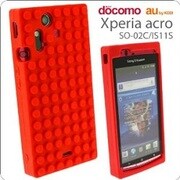 ブロックシリコンケース Xperia acro用 RD