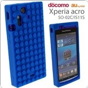 ブロックシリコンケース Xperia acro用 BL