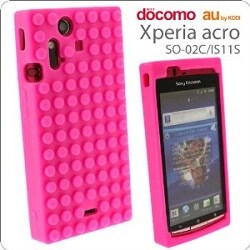 ブロックシリコンケース Xperia acro用 HPK