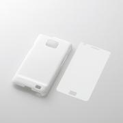 docomo GALAXY S II SC-02C用シェルカバー 液晶保護フィルム付 ホワイト PD-SCS2PVRWH