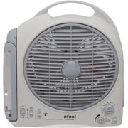 LEDライト付充電式ファン 10インチ AM/FMラジオ搭載 EJF-25R