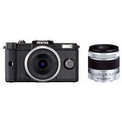 PENTAX Q [ペンタックスキュー ブラック ダブルレンズキット 標準単焦点レンズ 01 STANDARD PRIME 8.5mm F1.9＋標準ズームレンズ 02 STANDARD ZOOM 5-15mm F2.8-4.5]