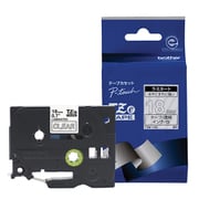 ラベルライターピータッチ用 ラミネートテープ 透明テープ 白文字 幅18mm 長さ8m TZe-145
