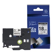 ラベルライターピータッチ用 フレキシブルIDテープ 白テープ 黒文字 幅18mm 長さ8m TZe-FX241