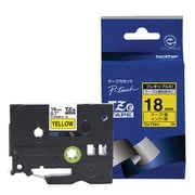 ラベルライターピータッチ用 フレキシブルIDテープ 黄テープ 黒文字 幅18mm 長さ8m TZe-FX641