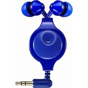 巻き取りリールタイプ ヘッドホン ブルー HP-RC03-BL