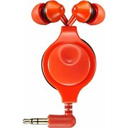 巻き取りリールタイプ ヘッドホン レッド HP-RC03-RE