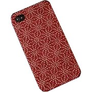 友禅和柄ジャケットiP4 麻の葉 朱色 [iPhone 4用]