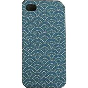 友禅和柄ジャケットiP4 青海波 青 [iPhone 4用]