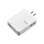 USB充電機能付き電源タップ  iPad・iPhone用 ホワイト T-UA01-11200WH