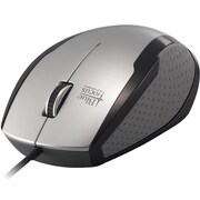 有線BlueLEDマウス 3ボタン/横スクロールタイプ BlueFocusシリーズ 節電モデル シルバー BSMBU05SV