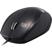 有線BlueLEDマウス 3ボタン/横スクロールタイプ BlueFocusシリーズ 節電モデル ブラック BSMBU05BK
