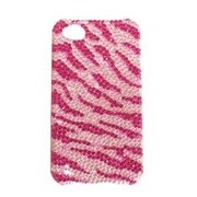 iPhone4用 カバージャケット スーパーレジンストーン ゼブラ pk