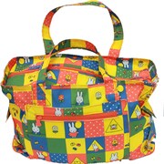 K2223 B10 [HAPI+TAS×miffy 折りたたみボストンバッグ 角型 パッチワーク]