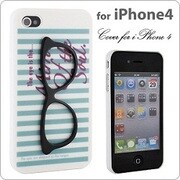 iPhone4専用 メガネ付きカバー bk