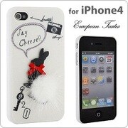 iPhone4専用ヨーロピアンテイストカバー ラビット/wh