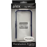 iPhone4/4S用 デュラルミンフレーム alex Dark Blue