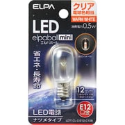 LDT1CL-G-E12-G106 [LED電球 ナツメ球タイプ E12口金 電球色 クリア 15lm LED elpaball mini エルパボｰル ミニ]