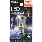 LDT1CL-G-E17-G116 [LED電球 ナツメ球タイプ E17口金 電球色 クリア 35lm LED elpaball mini エルパボｰル ミニ]